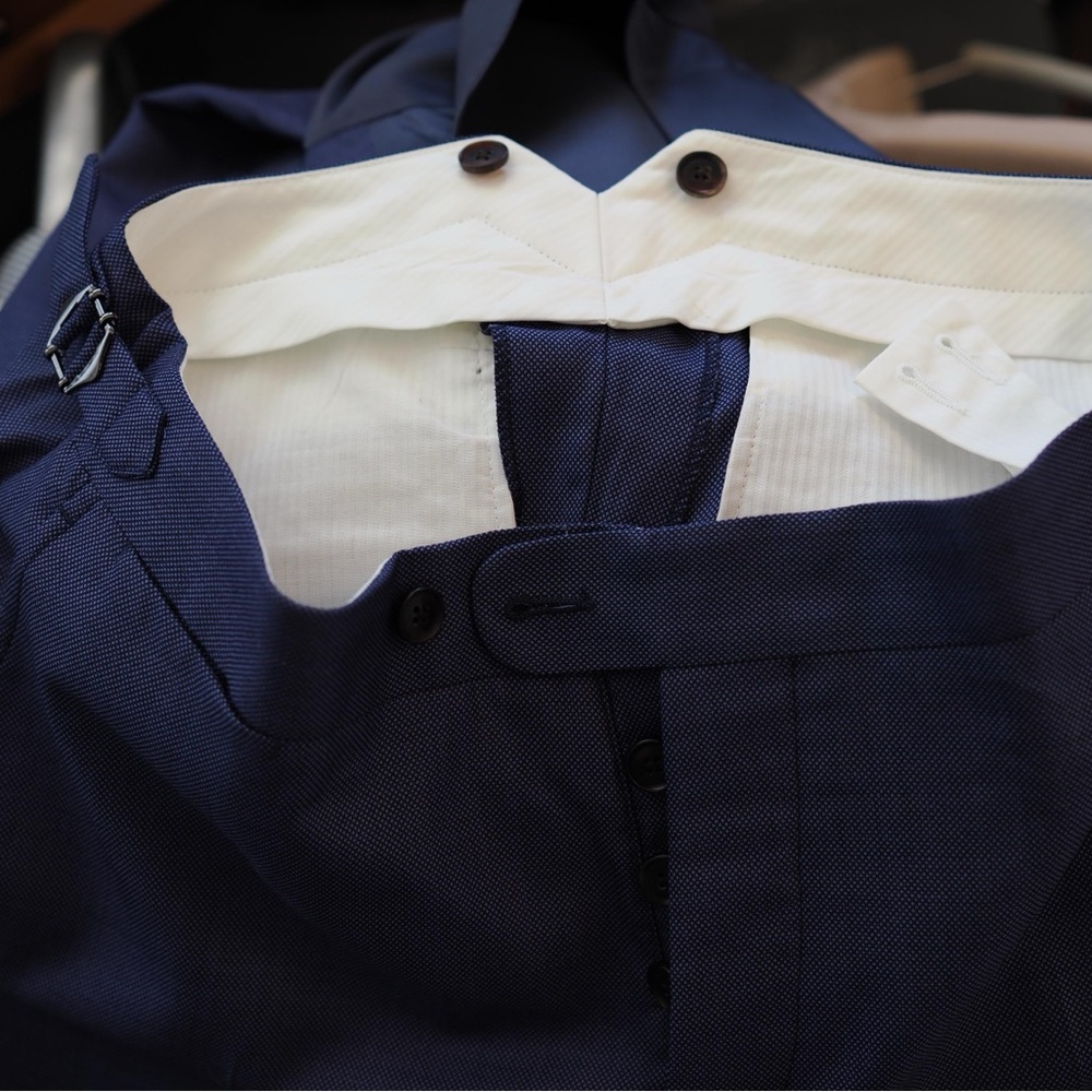 SuitSupply x Jort 3-Piece Blue Wool Suit - Picture 8 of 11